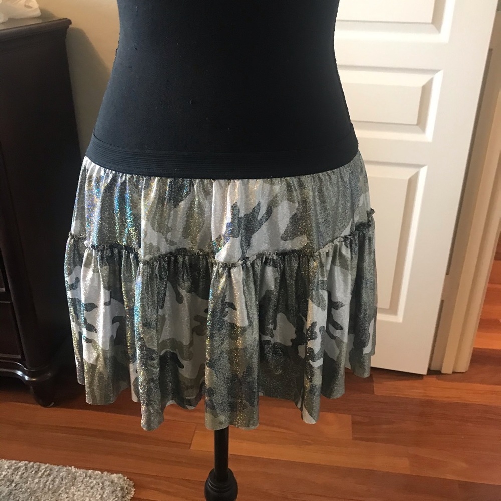 Glitter Camo Running Skirt